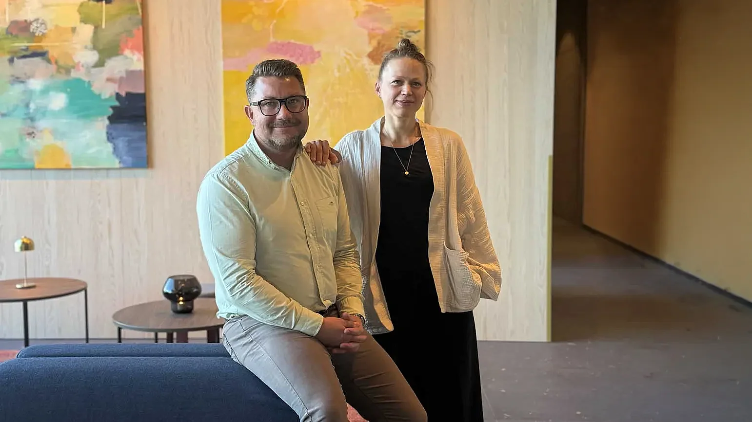 Michael Fohlin, CEO at Holtab and Lina Emanuelson, CSO at Holtab
